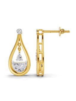 Sparkles - Lab Grown Diamond 1.18Ct Diamond Drop Earrings 14K Yellow Gold