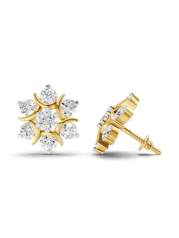 Sparkles - Lab Grown Diamond 2.51Ct Starlight Cluster Earrings 14K Yellow Gold