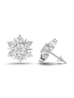 Sparkles - Lab Grown Diamond 2.51Ct Starlight Cluster Earrings 14K White Gold