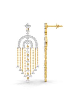 Sparkles - Lab Grown Diamond 1.45Ct Chandelier Earrings 14K Yellow Gold