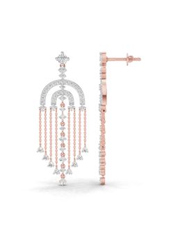 Sparkles - Lab Grown Diamond 1.45Ct Chandelier Earrings 14K Rose Gold