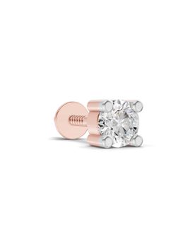 Sparkles - Lab-Grown Diamond 0.2Ct Solitaire Earrings For Men 14K Rose Gold