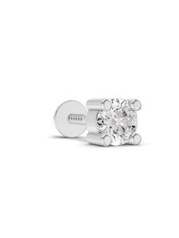 Sparkles - Lab Grown Diamond 0.3Ct Pear Flower Halo Stud Earrings Igi Certified 14K White Gold