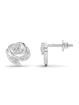 Sparkles - Lab Grown Diamond 0.31Ct Floral Pear Drop Earrings 14K White Gold