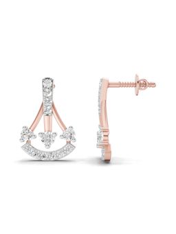 Sparkles - Lab Grown Diamond 0.46Ct Trinity Sparkle Earrings 14K Rose Gold