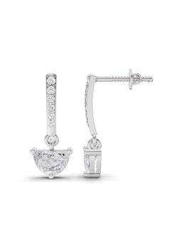 Sparkles - Lab Grown Diamond 1.11Ct Luna Drop Earrings 14K White Gold