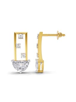 Sparkles - Lab Grown Diamond 1.6Ct Eternal Curve Earrings 14K Yellow Gold