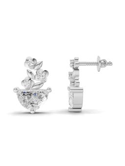 Sparkles - Lab Grown Diamond 1.81Ct Floral Trellis Earrings 14K White Gold