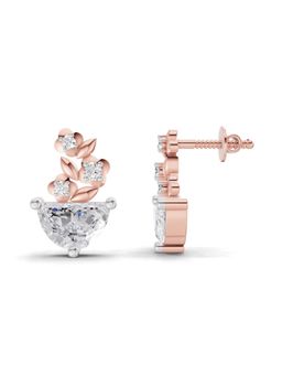 Sparkles - Lab Grown Diamond 1.8Ct Igi Certified Diamond 3 Stone Stud Earrings 14K Rose Gold