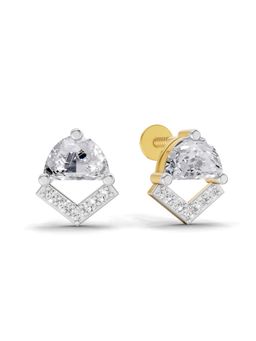 Sparkles - Lab Grown Diamond 0.71Ct Bridal Wear Inverted Edges Earrings 14K Yellow Gold