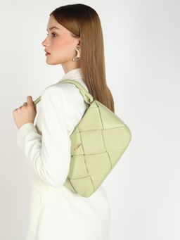 KLEIO - Vegan Leather Weaved Shoulder Handbag for Women