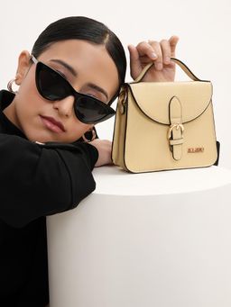 KLEIO - Vegan Leather Top Handle Mini Handbag With Detachable Sling