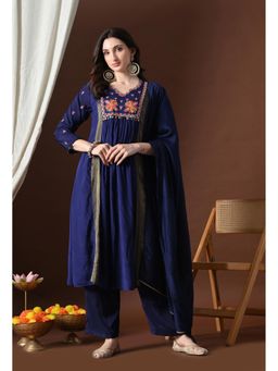 Sia - Ab Pehnegi Duniya - Blue Embroidered Kurta with Pant and Dupatta