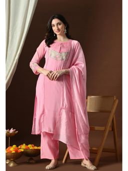 Sia - Ab Pehnegi Duniya - Women Pink Embroidered Kurta with Pant and Dupatta