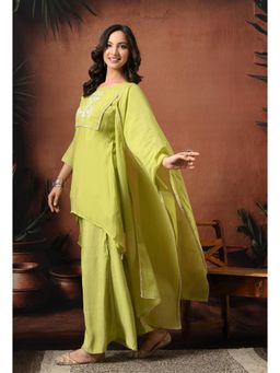 Sia - Ab Pehnegi Duniya - Green Embroidered Empire Kurta with Palazzo and Dupatta