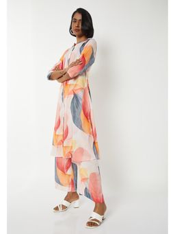 max - White Rayon Printed Kurta and Pant