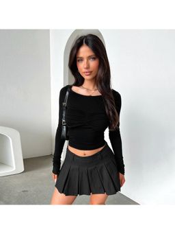 PARTIQ - Round Neck Solid Top