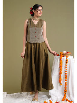 Vinusto - Tabacco Brown Flared Skirt