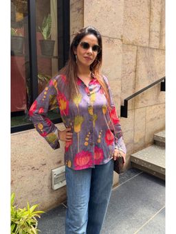 Ishnya - Desi Purple Lotus Shirt