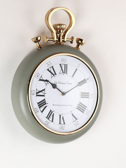 De Maison Decor - Sullivan - The Green And Gold Wall Clock