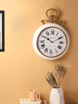De Maison Decor - Sullivan - The White And Gold Wall Clock
