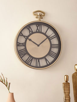 De Maison Decor - Vigil Wall Clock In Gold