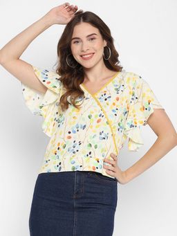 Taurus - Women Yellow Printed Top