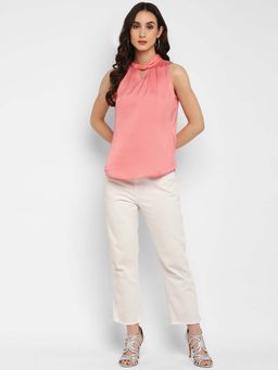 Taurus - Women Pink Solid Top