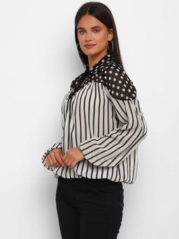 Taurus - Women White Stripes Top