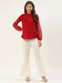 Taurus - Women Red Solid Top