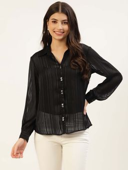 Taurus - Women Black Stripes Top