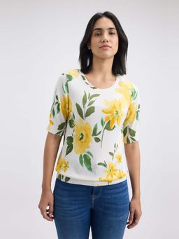 Pepe Jeans - Women Yellow Floral T-Shirt