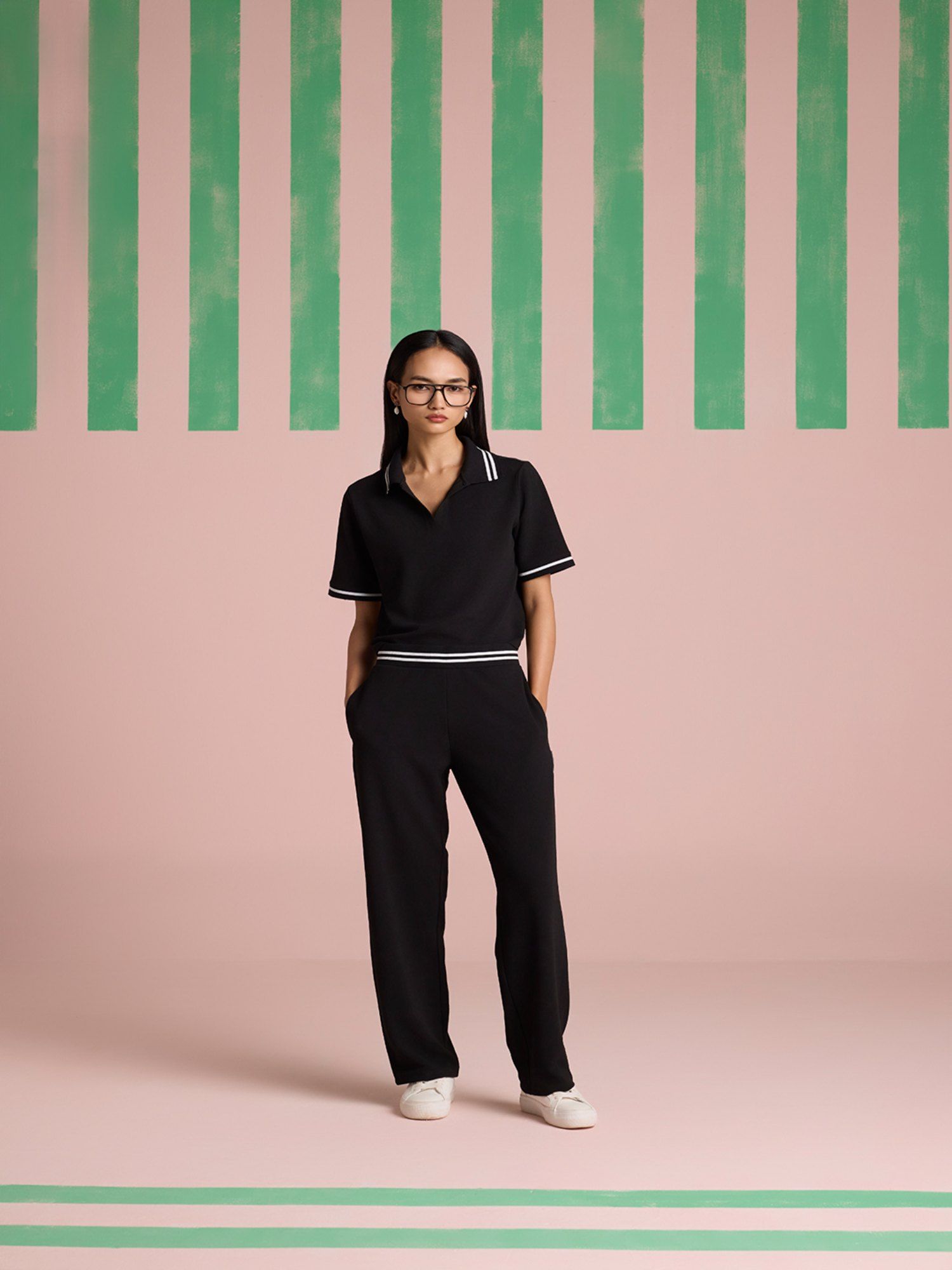 muvazo Breezy Black Solid Co-Ord (Set of 2)-picture-10
