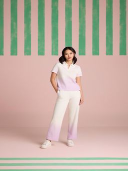 Muvazo - Serene Stitch Ombre Lilac Co-Ord (Set of 2)