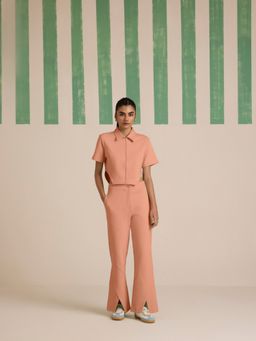 Muvazo - Spruce Slit Classic Orange Co-Ord (Set of 2)