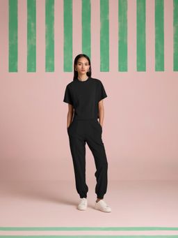 Muvazo - Aeris Panel Sleeve Black Co-Ord (Set of 2)