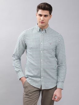 GANT - Men Green Checks Regular Shirt