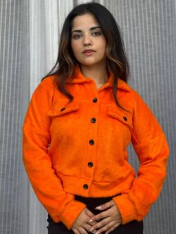 Tandul - Women Orange Fur Jacket