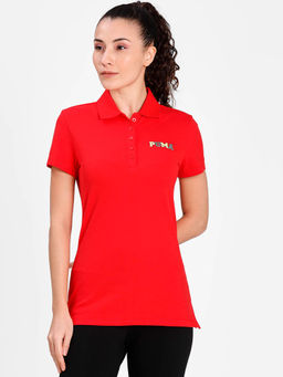 Puma - Collegiate Graphic Polo Women Red Polo