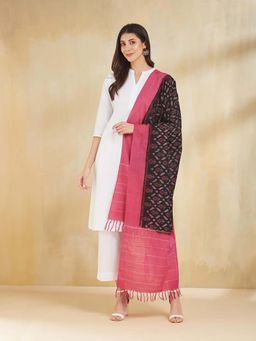Fabindia - Black Cotton Ikat Dupatta