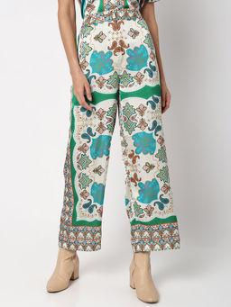 VERO MODA - Multi-Color High Rise Abstract Print Pant