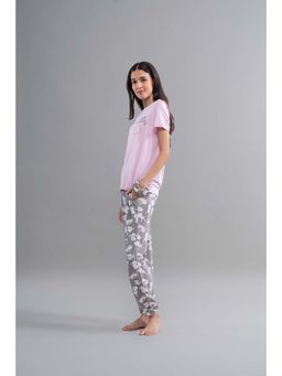 NeceSera - Women White Modal Round Neck Top with Pyjama (Set of 2)