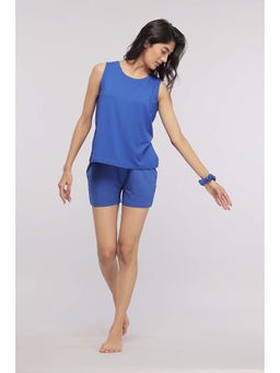 NeceSera - Women Blue Modal Round Neck Top