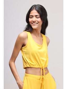 NeceSera - Women Yellow Modal Round Neck Top