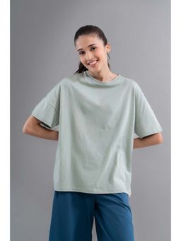 NeceSera - Women Grey Cotton Round Neck Top