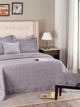 Maspar - Vintage Grandeur Vint Classic Jacquard 365GSM Polyester Grey Double 7Pc Bed Cover Set