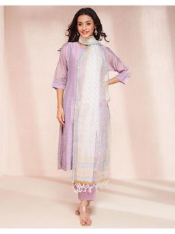 Fabindia - White Natural Cotton Silk Dupatta