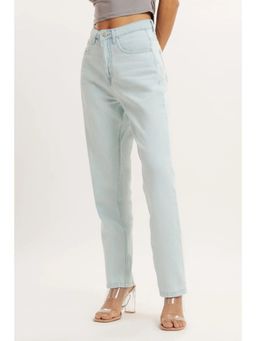 FREAKINS - Light Blue High Waist Mom Fit Jeans