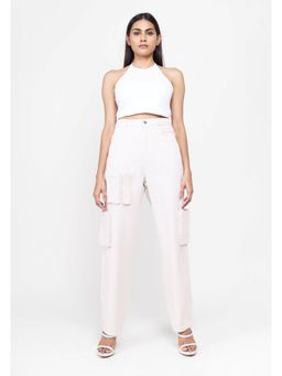 FREAKINS - Palish Pink Straight Fit Utility Jeans