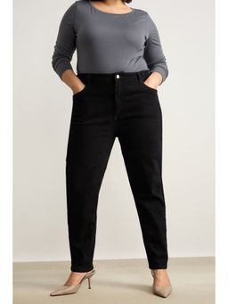 FREAKINS - Curve Jet Black Skinny Jeans